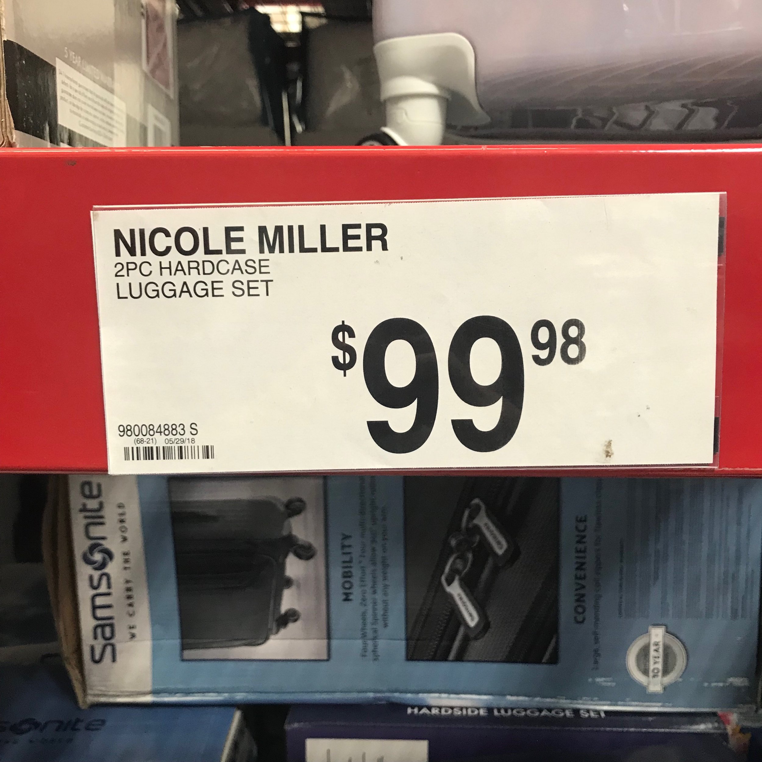 Nicole miller luggage store set sam's club